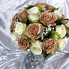 Stunning 1 of 1 Beige & Ivory 360 Flowerhead & Vase Arrangement - 55CM Height