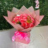 Luxury 24 Rose Artificial Bouquets - Inc. Gold Butterflies, Personalised Postcard & Ribbon Message - Purple, Red, Pink, Blue, White