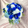 Stunning 1 of 1 Blue & White 360 Flowerhead & Vase Arrangement - 55CM Height