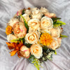 Stunning 1 of 1 Peach & Orange 360 Flowerhead & Vase Arrangement - 55CM Height