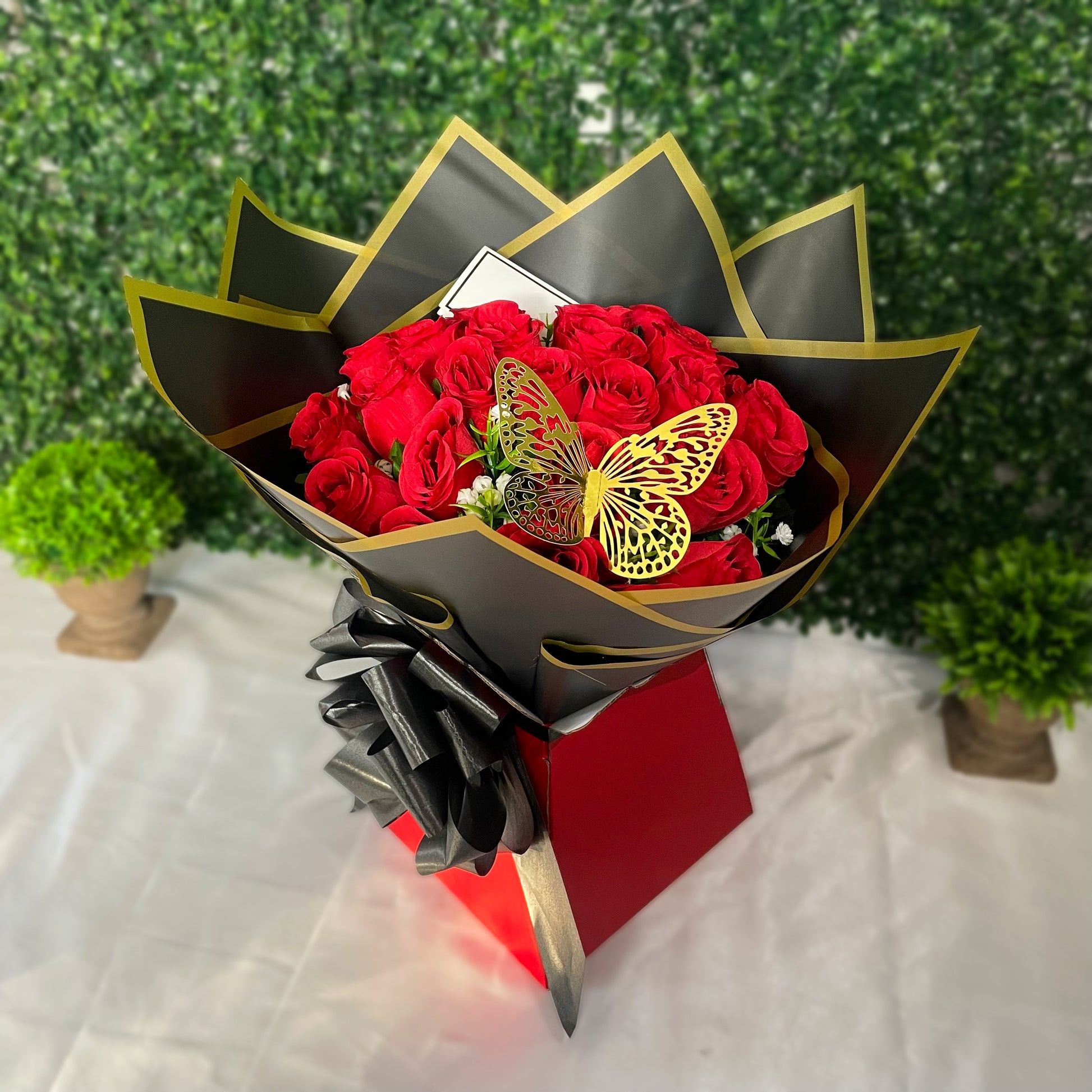 Make Your Own 24 Rose Box Bouquet - Perfect Petals UK