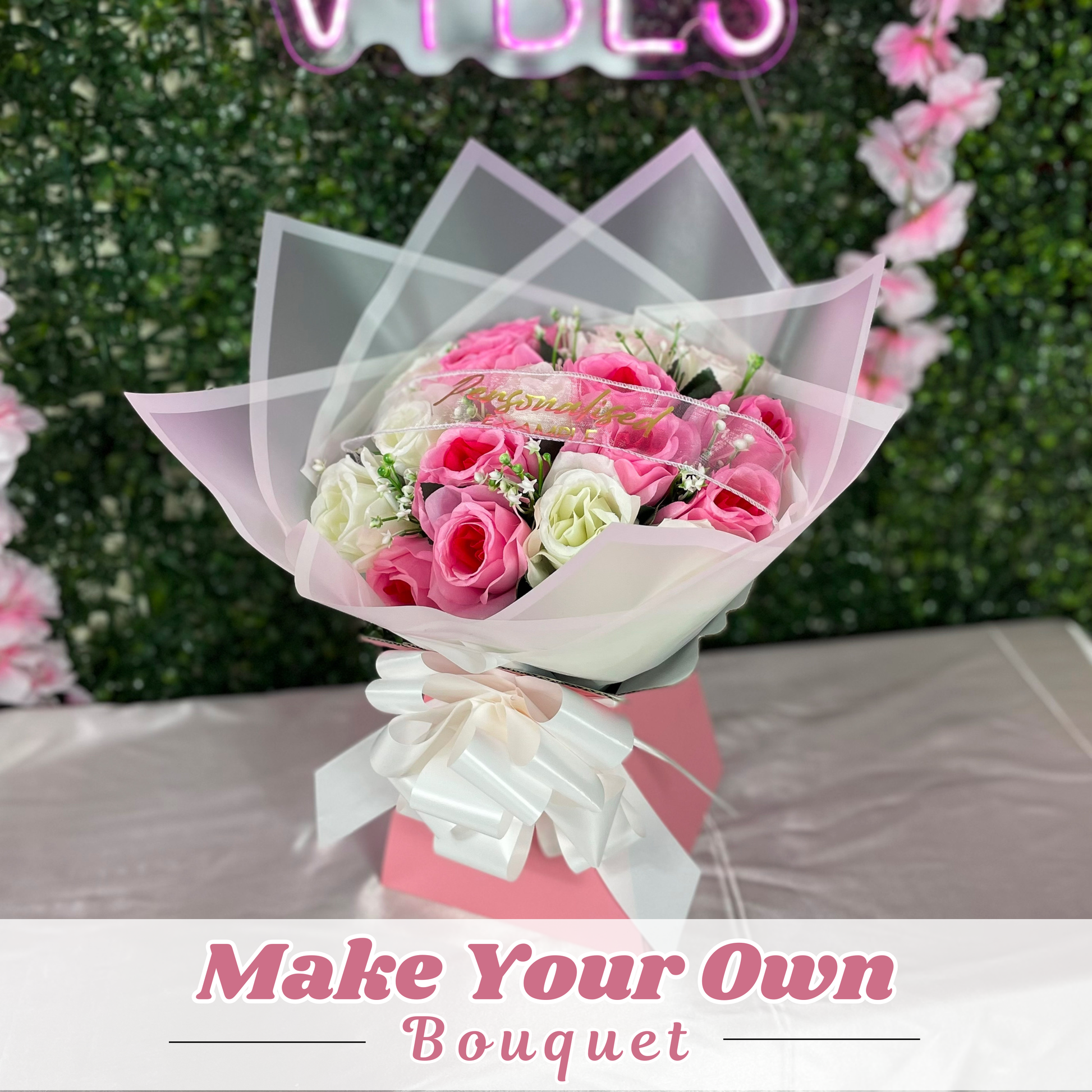 Make Your Own Mix Rose Box Bouquet - Perfect Petals UK