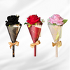 Personalised Forever Rose with Postcard & Diamanté - Luxury Marble Design Paper